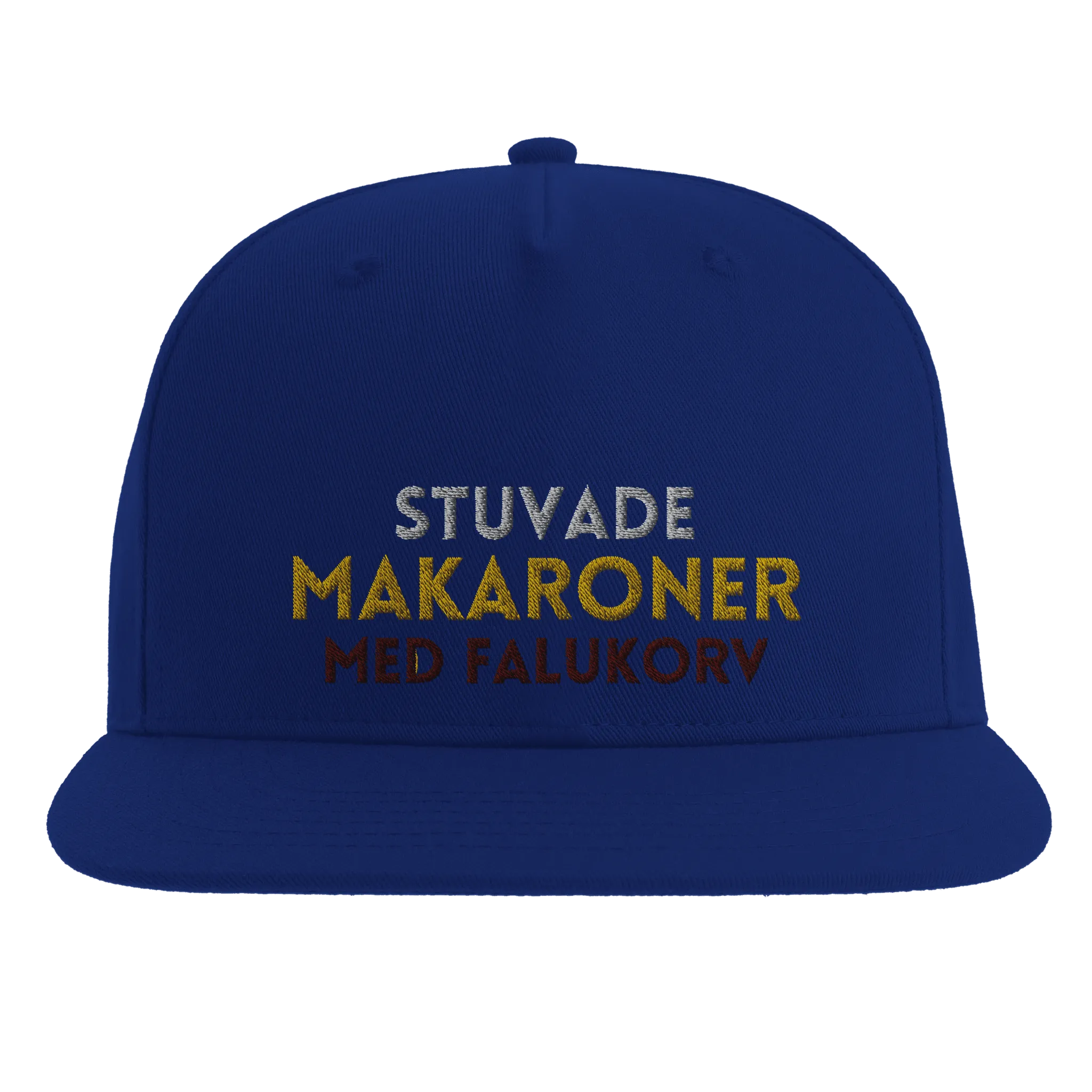 Stuvade makaroner med falukorv - Snapback-keps