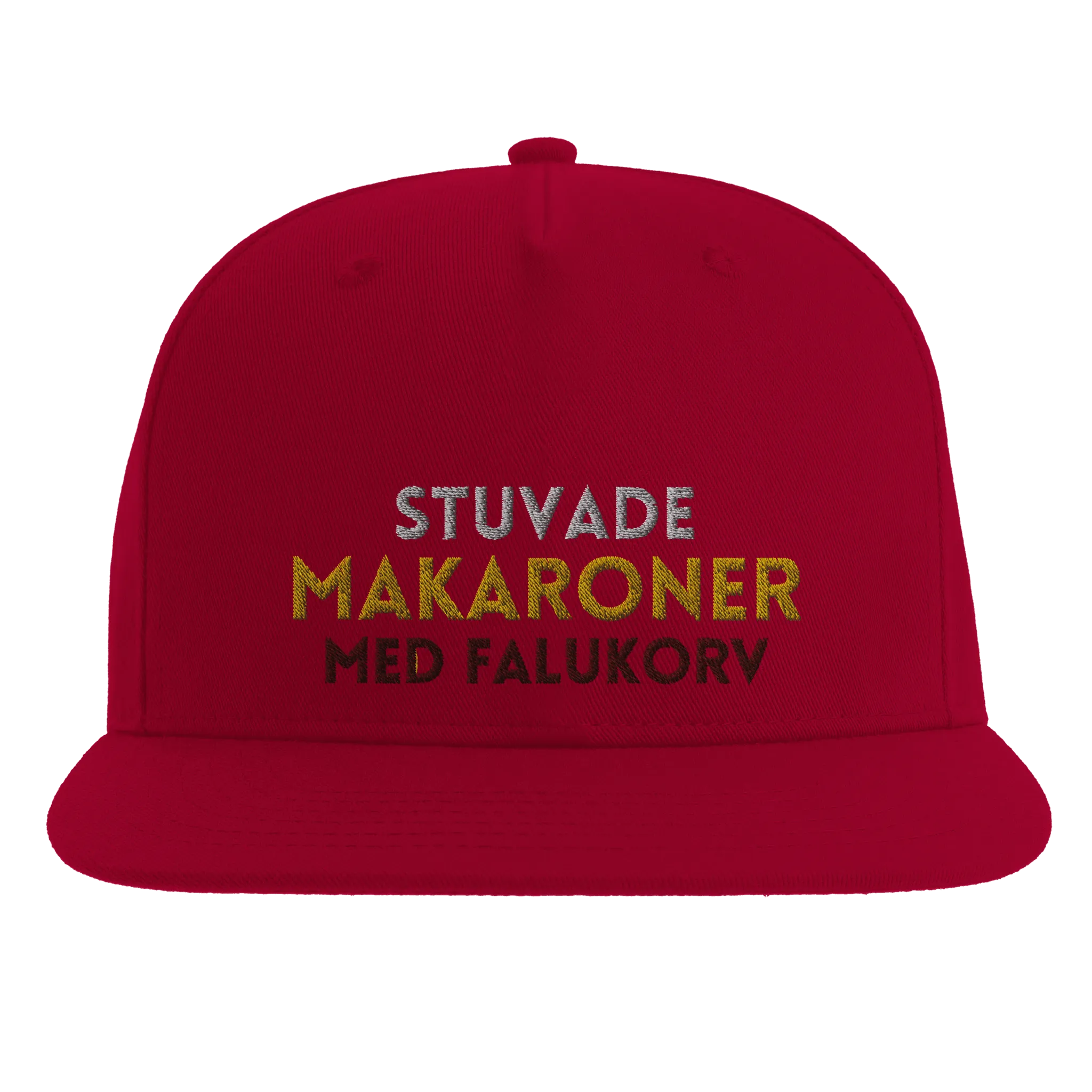 Stuvade makaroner med falukorv - Snapback-keps