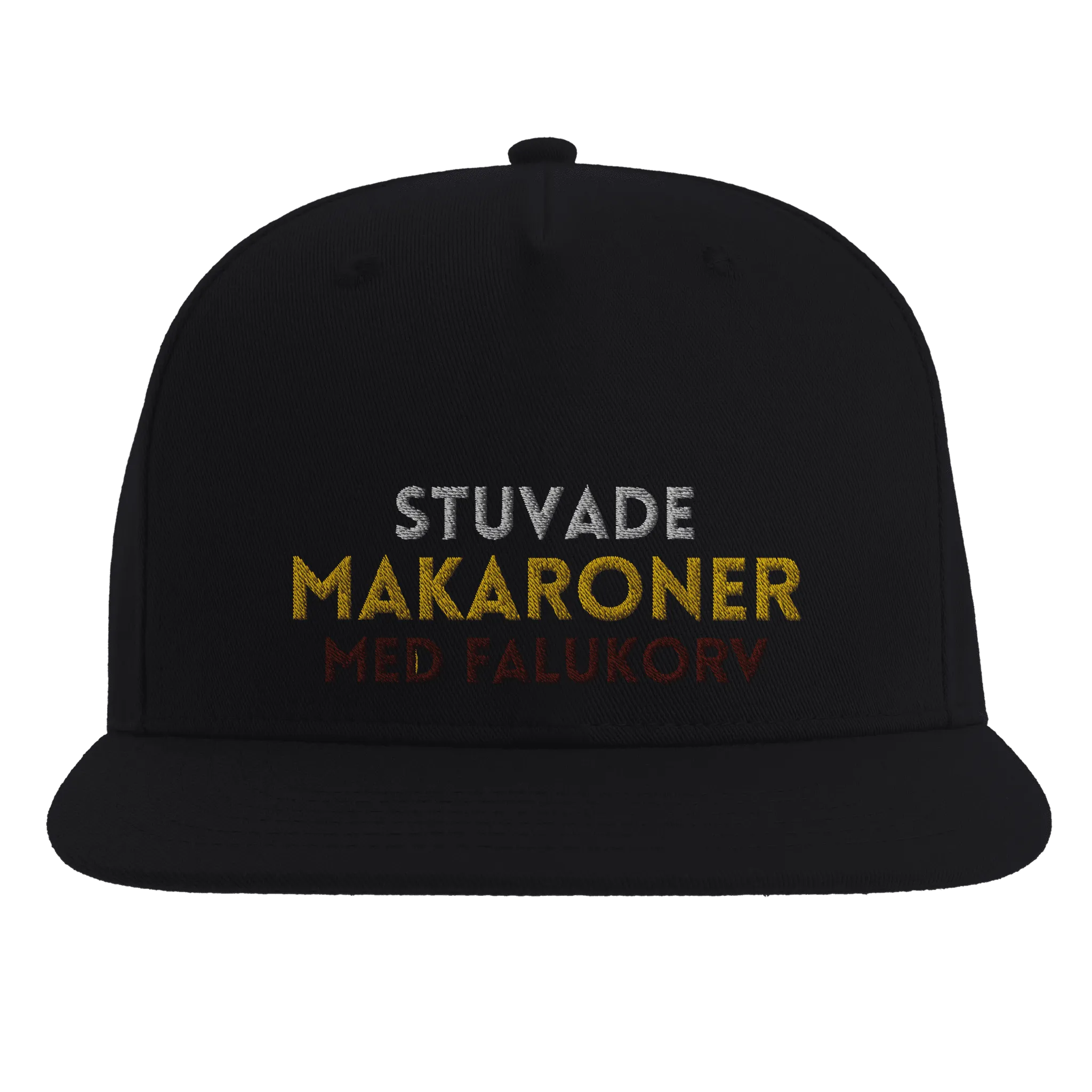 Stuvade makaroner med falukorv - Snapback-keps