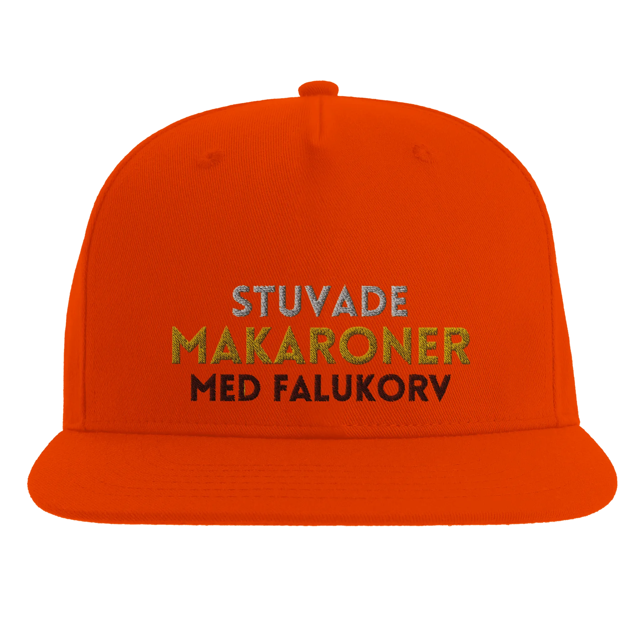 Stuvade makaroner med falukorv - Snapback-keps