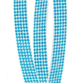 Swarovski 5 Row CrystalTex Chaton Banding - Aquamarine (Sold Per Inch)