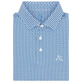 The Fourteener | Performance Polo | The Fourteener - Ocean Blue/White