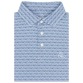 The Jordan-Hare Stadium™ | Collegiate Polo | The Jordan-Hare Stadium - White/Dock Blue