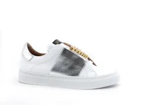 VIA ROMA 15 Saint Barth Sneaker V Strass Bianco Argento 3608