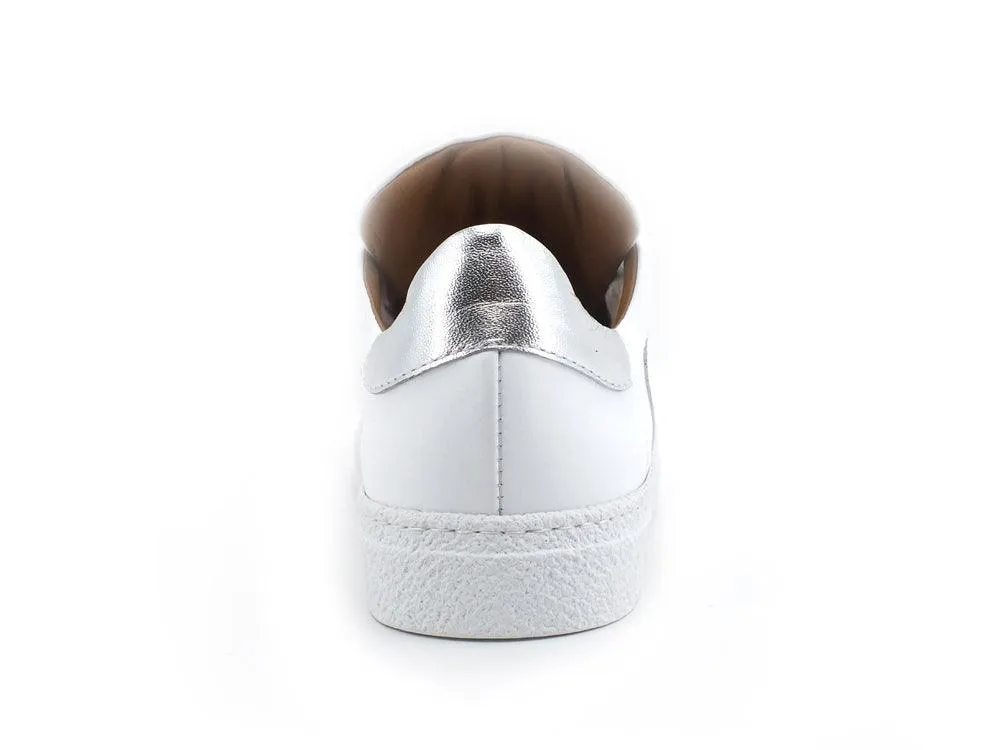 VIA ROMA 15 Saint Barth Sneaker V Strass Bianco Argento 3608